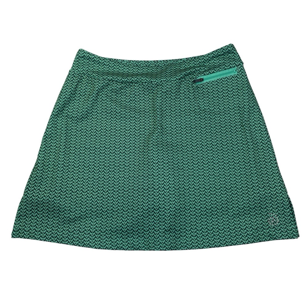 Be Inspired Women's Athletic Skort Size XS Green Geometric Print